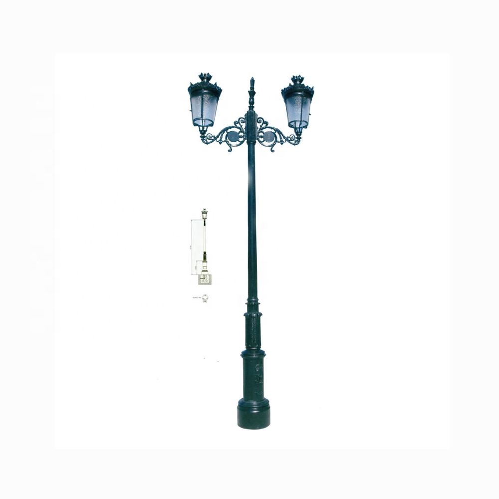 Outdoor decorative antique cast iron lamp post