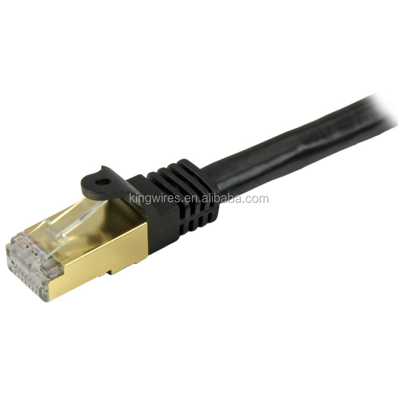 Высокая скорость Ethernet Cat6A патч-корд 10 гигабитный RJ45 круглый экранированный Lan кабель
