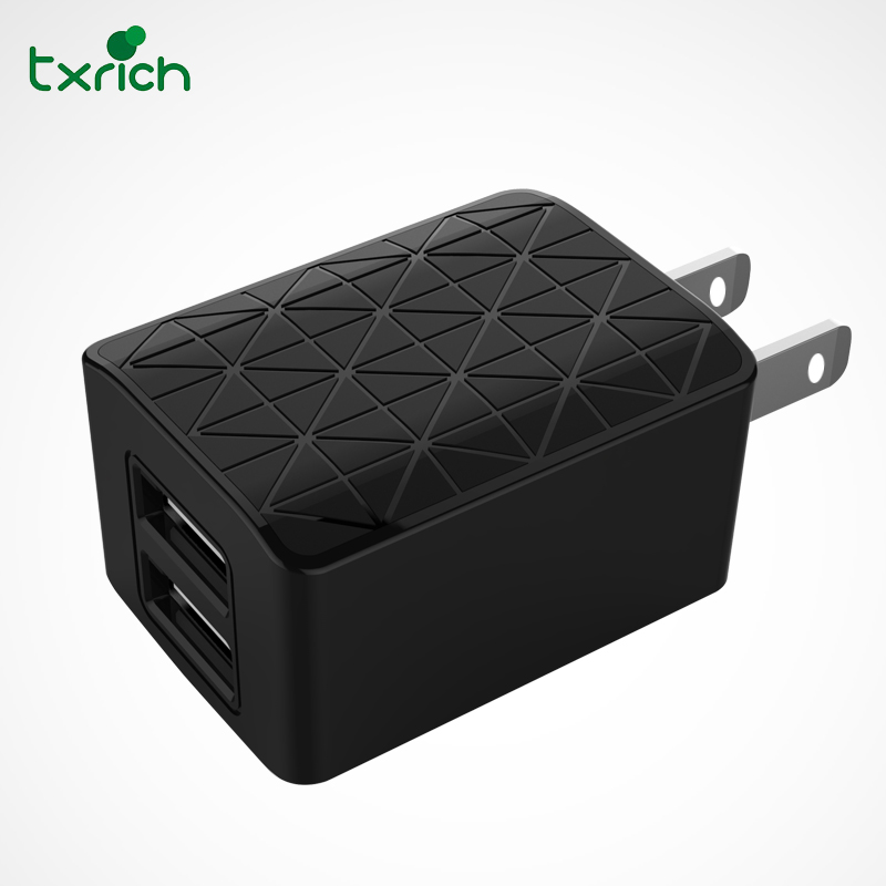 Оптовая продажа 5V 2.4A US Plug Dual Ports USB настенное зарядное устройство адаптер FCC Сертифицированный для мобильного телефона смартфона