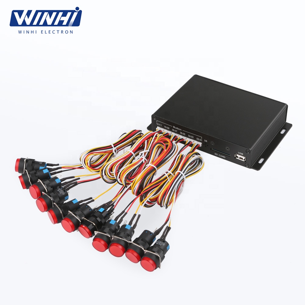 MPC1005-12 DC 12V Входное медиа устройство hd 12pcs медиаплеер с кнопкой