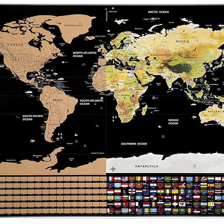 Прямая продажа с фабрики скретч от world travel map