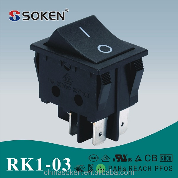 Soken 250vac 16a VDE UL одобрил rocker switch t85