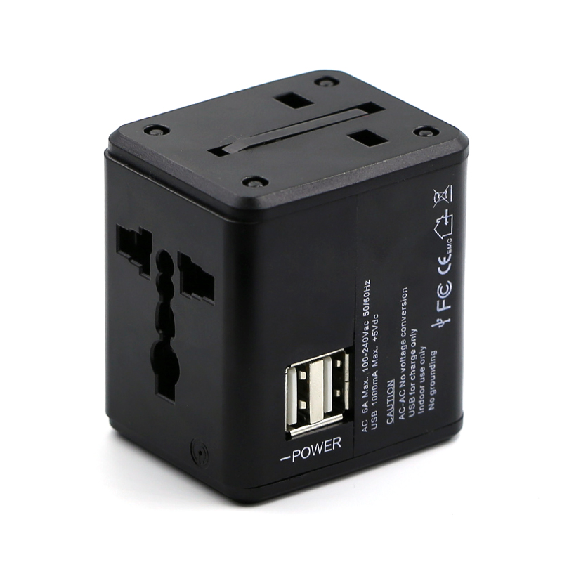 Дорожный адаптер Sindvor с 2 USB-портами, 1 А, мульти-USB-адаптер для Iphone/Samsung