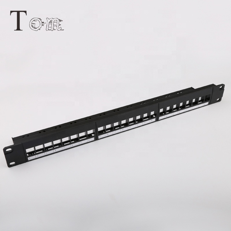 TOM-P-01 19 ''1U UTP CAT5E/CAT6 сетевой коммутатор с 24 портами с задней панели Dual IDC Тип Модульная патч-панель выгружаются пустой патч-панели