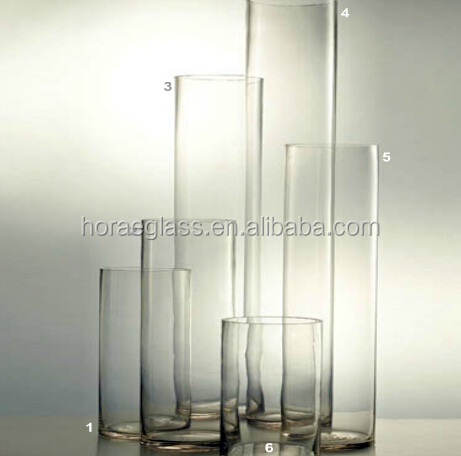Cylinder Glass vase For Home Decoration Wholesale Glass Holder Clear Flower vase