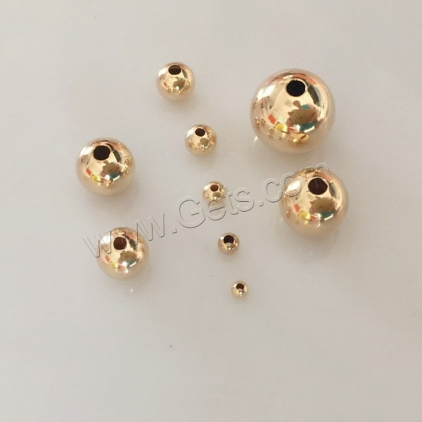 Оптовая продажа различных размеров круглые 14K позолоченные бусины