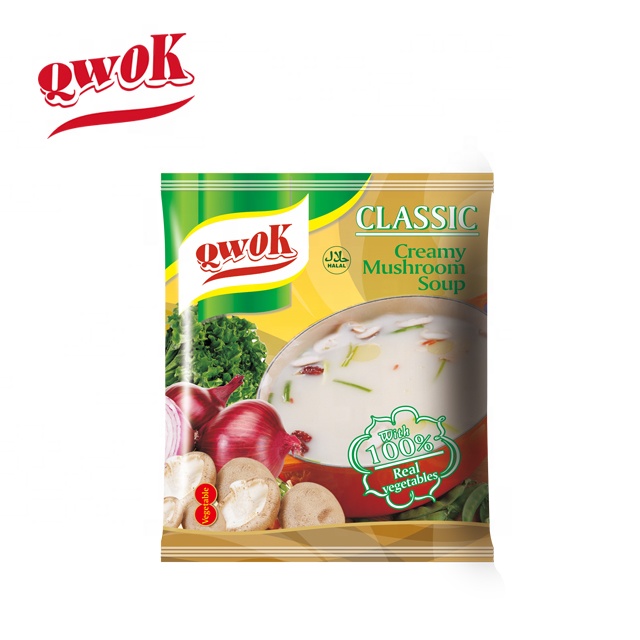 Классический кремовый суп с грибами Qwok, мгновенный суп, сервис OEM