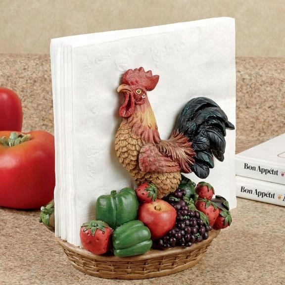 Продвижение Polyresin петух украшение стола для салфеток