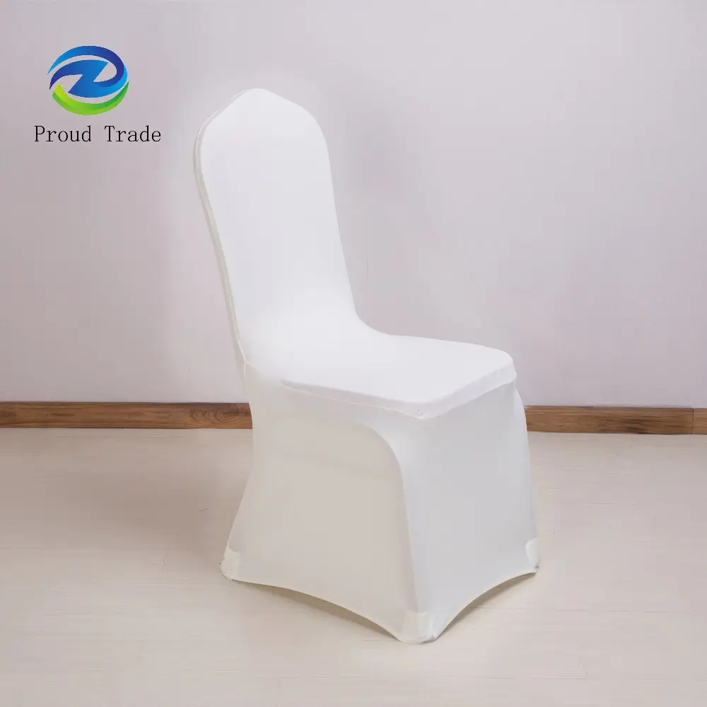 Strong stretch fabric ivory chair covers for wedding banquet