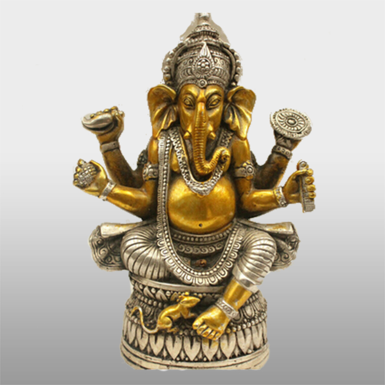 Бронзовое индийское индуическое искусство и большая s ganesha статуя