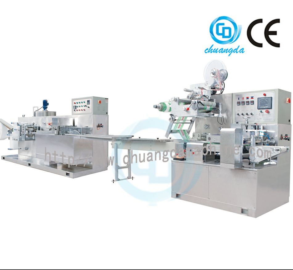 CD-2028 полуавтоматическая производственная линия влажных салфеток