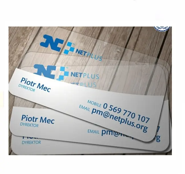 Pvc Business Card Good Quality Customized Transparent Plastic Clear PVC Business Cards