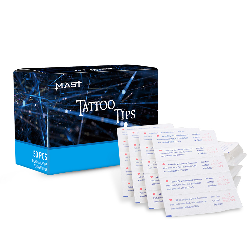 50 pcs Disposable Sterilized Tattoo Tube Tips Plastic