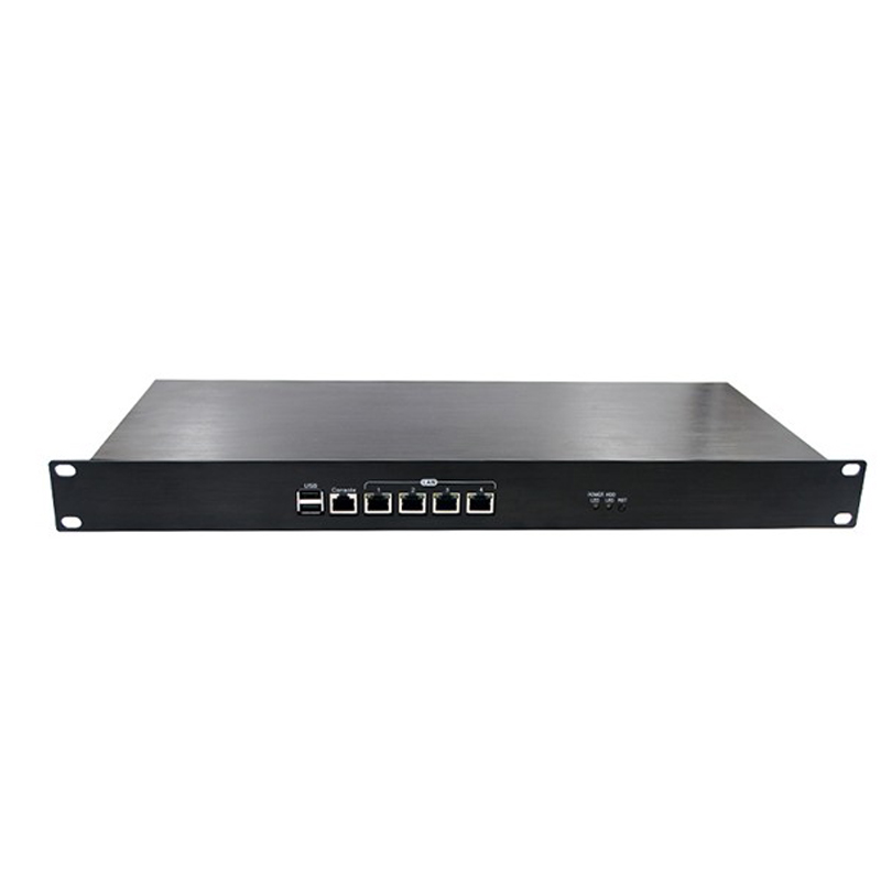 Дешевый 1U 4 порта Ethernet сетевой брандмауэр Barebone Linux маршрутизатор с ЦП J1800/J1900 и встроенной 4G RAM