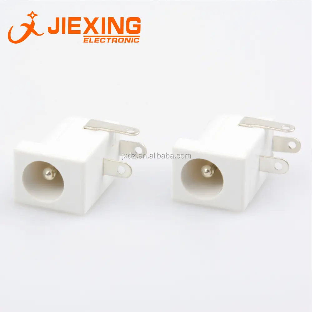 DC-005 DC Power Jack Socket Connector DC005 5.5*2.1mm 2.1 Socket Round pin 3pin White Color