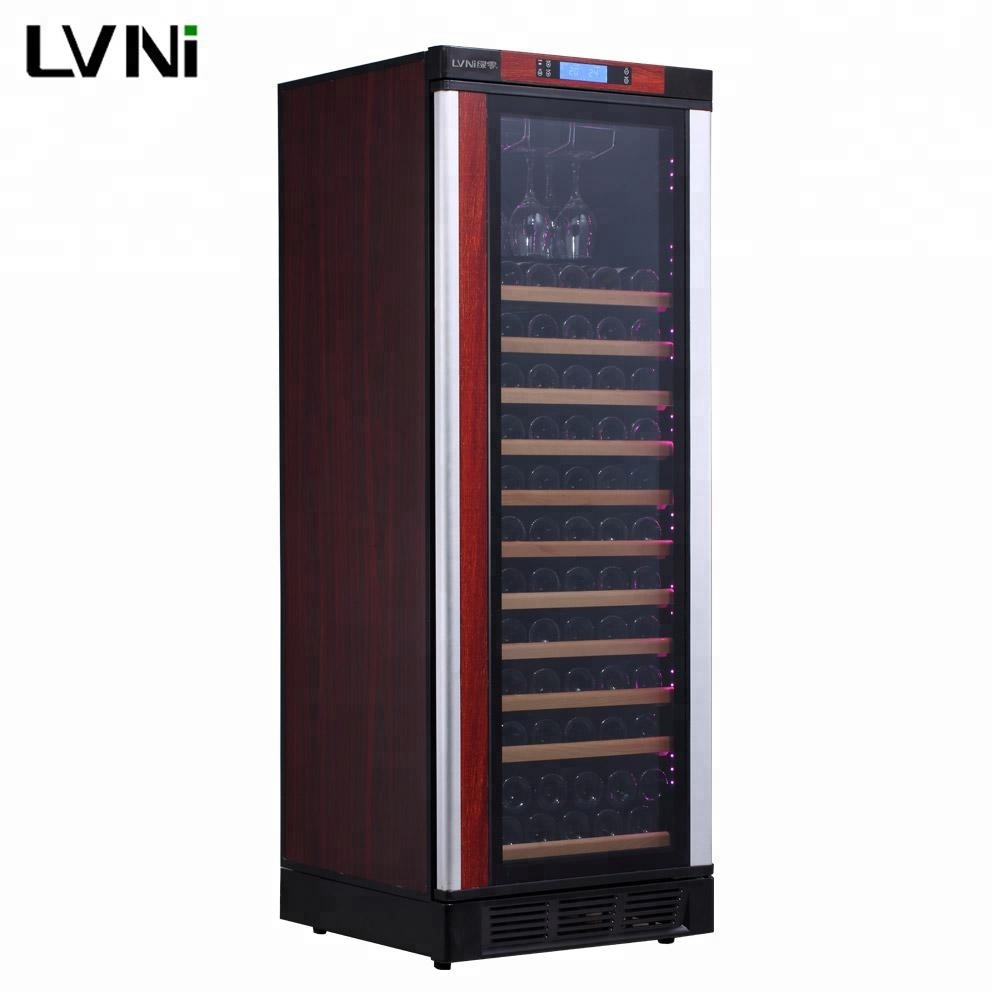 Фабрика LVNI, 120 бутылок, 220 В, встроенный Двухзонный холодильник для пива, вина, охладитель, холодильник