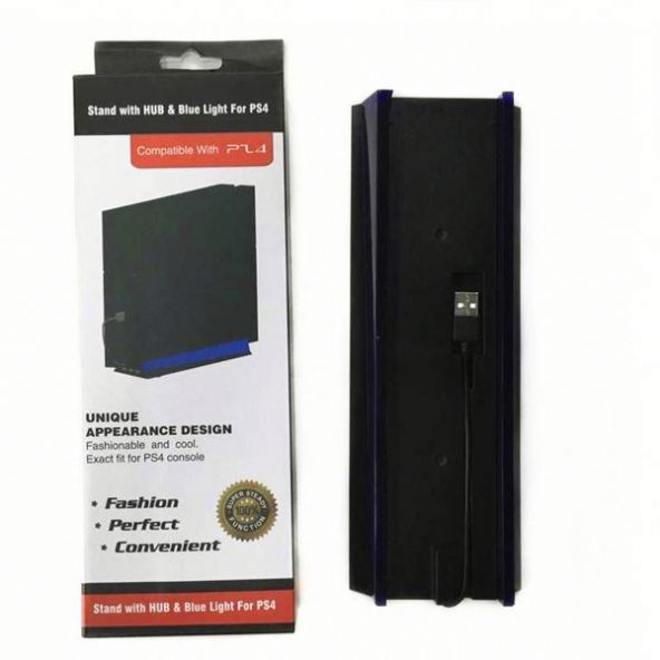 Вертикальная подставка с 3 порты USB и синий свет для Sony PS4 Playstation 4 игровой консоли