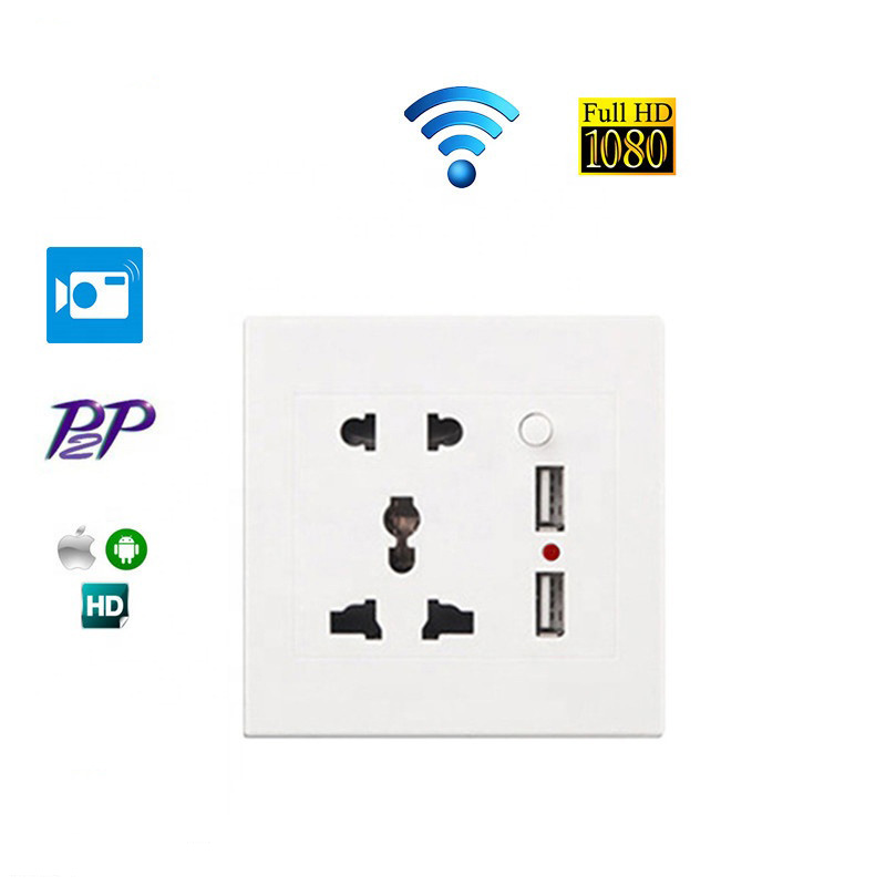 Wi-fi IP 1080P шпионская камера DVR настенная розетка скрытая камера видеорегистратор скрытая cctv стены шпионская камера с usb-портом