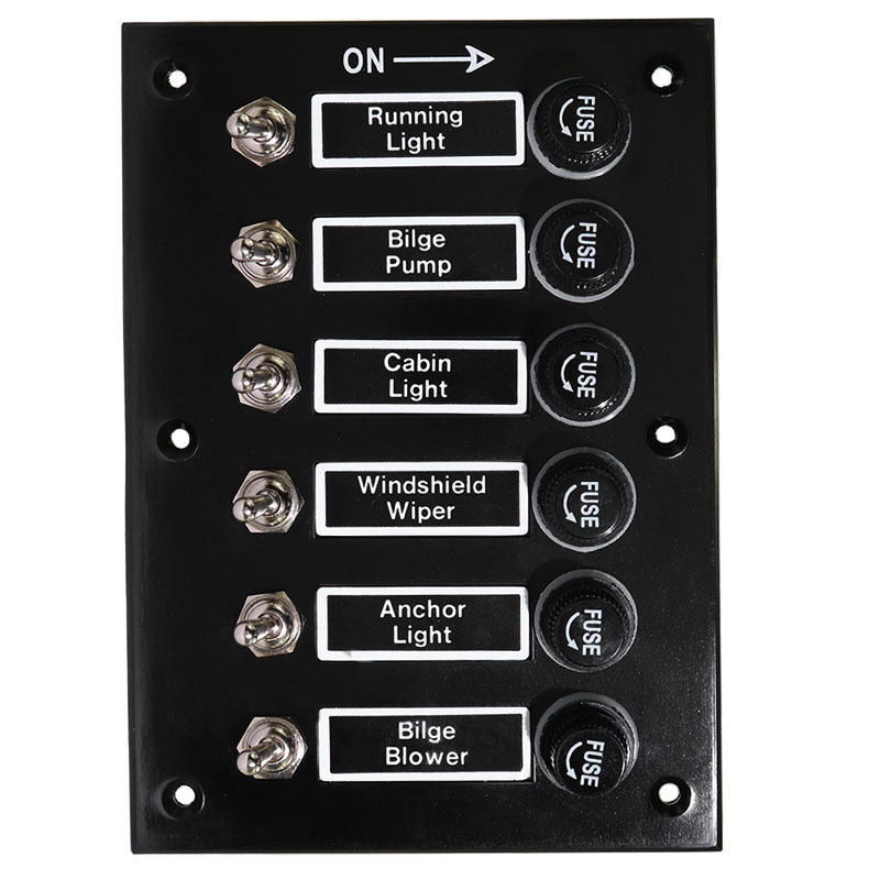 Автомобильный ATV лодки RV DC 12V 24V 6 способ вкл/выкл тумблер панель с предохранителем