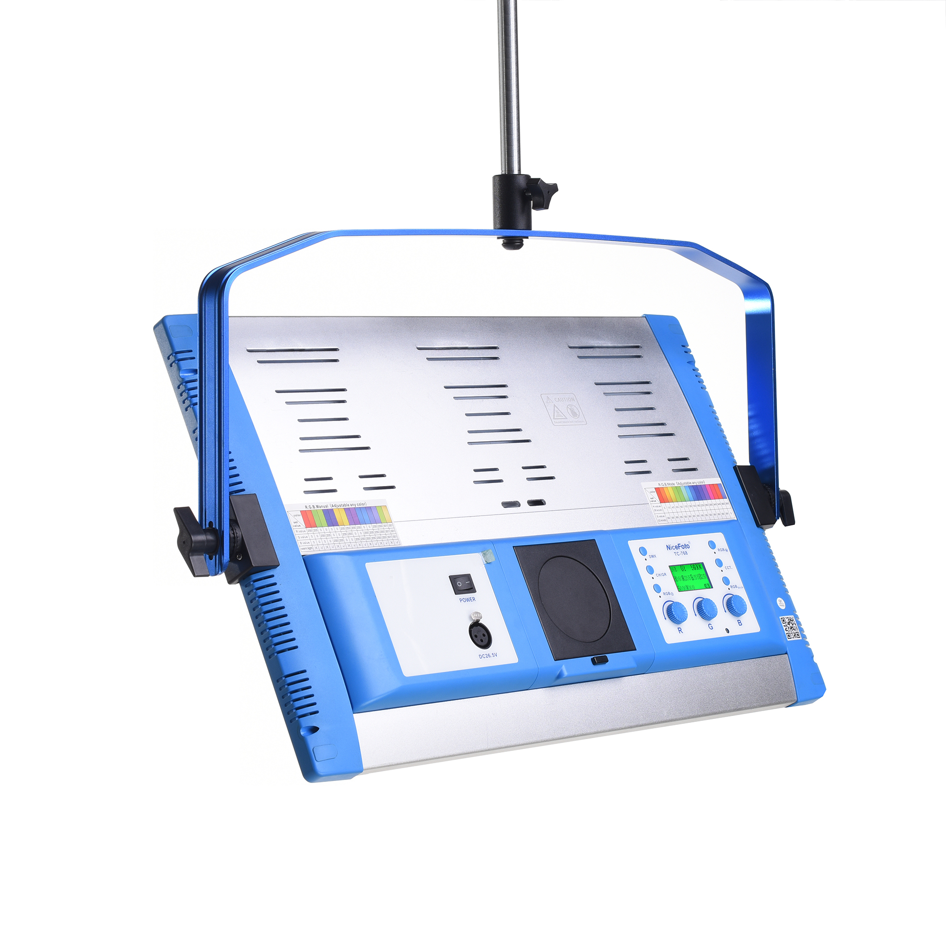 TC-768II NiceFoto 160W RGB LED video light Dimmable Panel LED Video Light RGB +Bi-color light