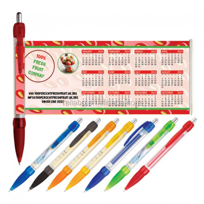 Clear Pull Out Banner Pen for Advertising Promotional Pens Stylo