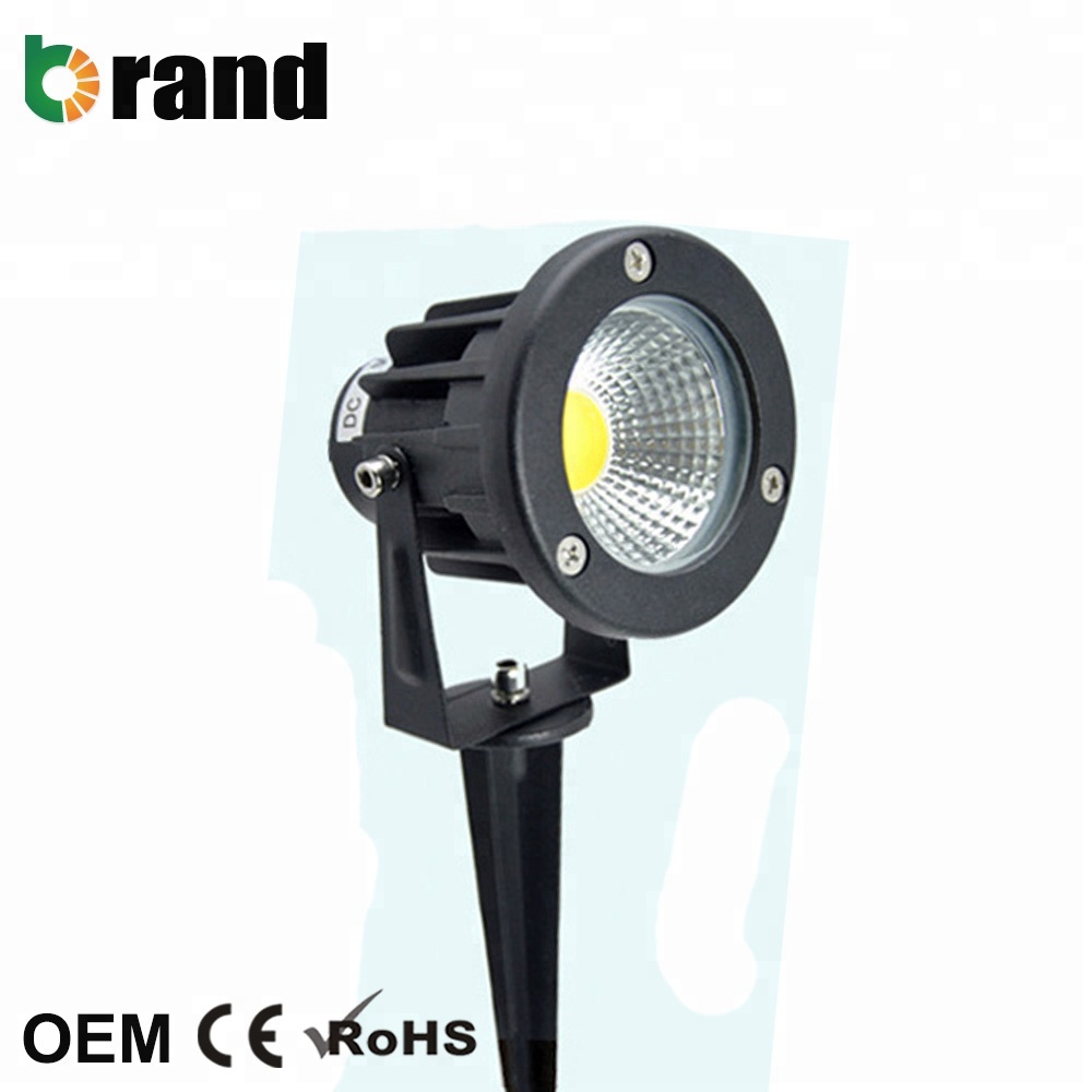 Сад свет Spotlight 5 Вт COB светодио дный LED теплый белый Пруд Лампа земля Спайк
