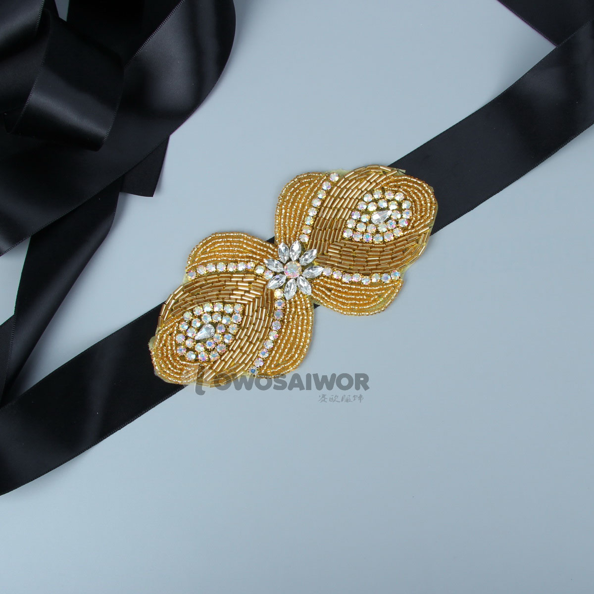 Свадебные кушак diamante горный хрусталь цветок персонализировать свадебное платье пояс Красочные бисера
