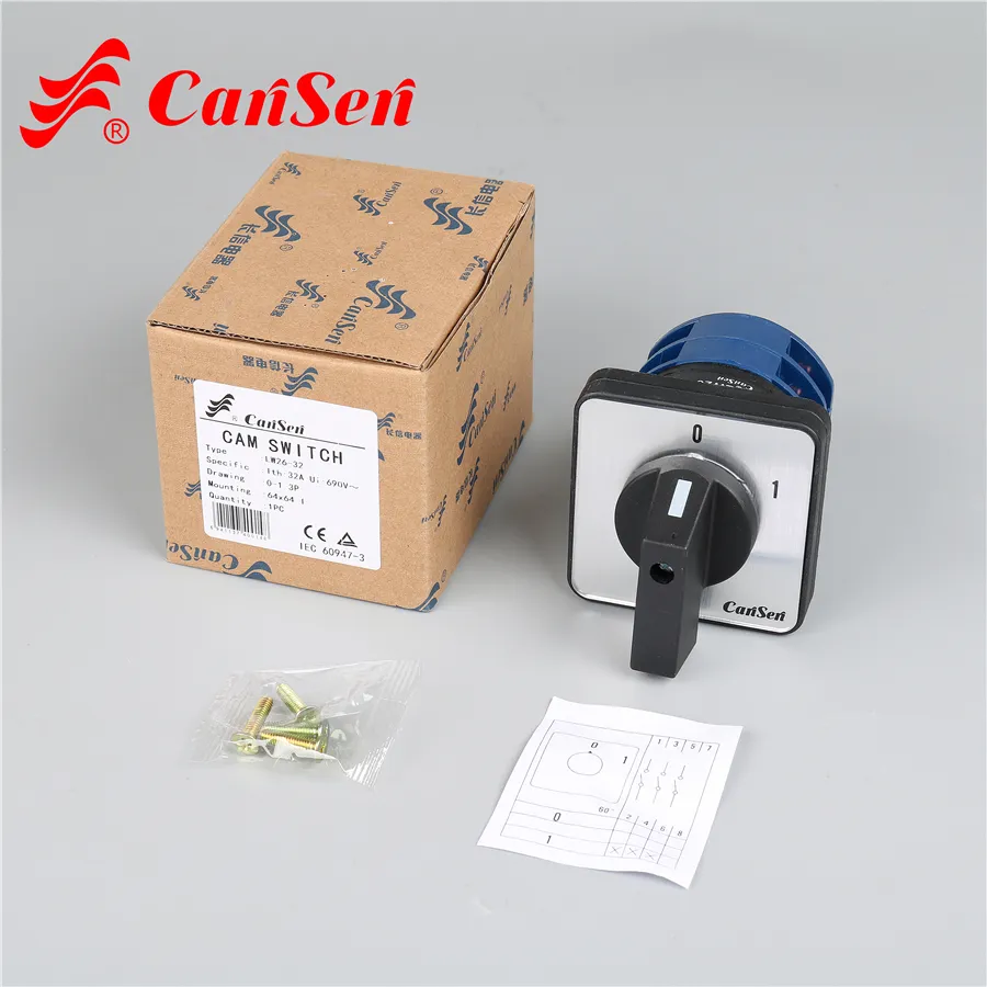 Cansen LW26-32 0-1 3P Rotary cam switch 0-1 3p electrical control switch motor