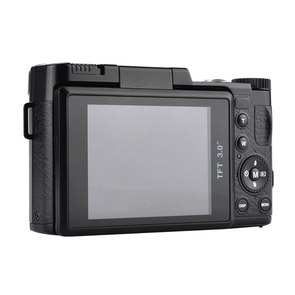 24MP Ultra HD Digital Camera 3.0 Inch 180 Degree Rotation Flip Screen Camera Retractrable Flashlight