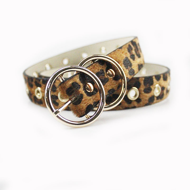 Skinny Leopard PU повседневные платья Пояс
