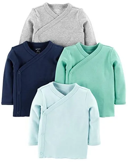Baby of 3-Pack Long-Sleeve Side-Snap Cotton Shirts
