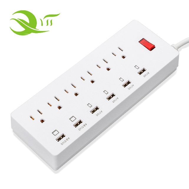 Розетка, США мульти вращающийся 125 В 6-розетка Универсальный usb стабилизатор напряжения с 6 usb-портами