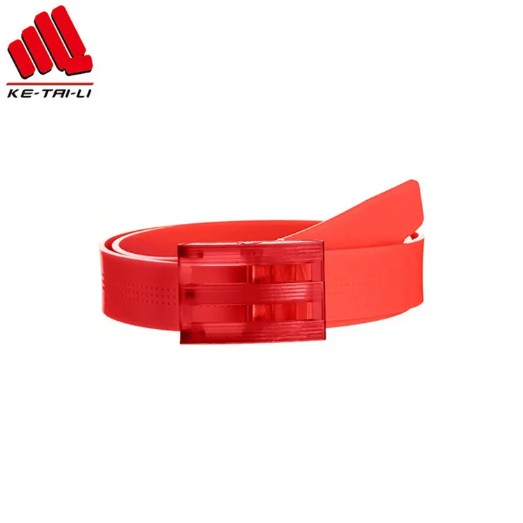 Hot Sale Fashion Colorful Eco-friendly Beautiful Design Silicone Rubber Belt With Plastic Buckle