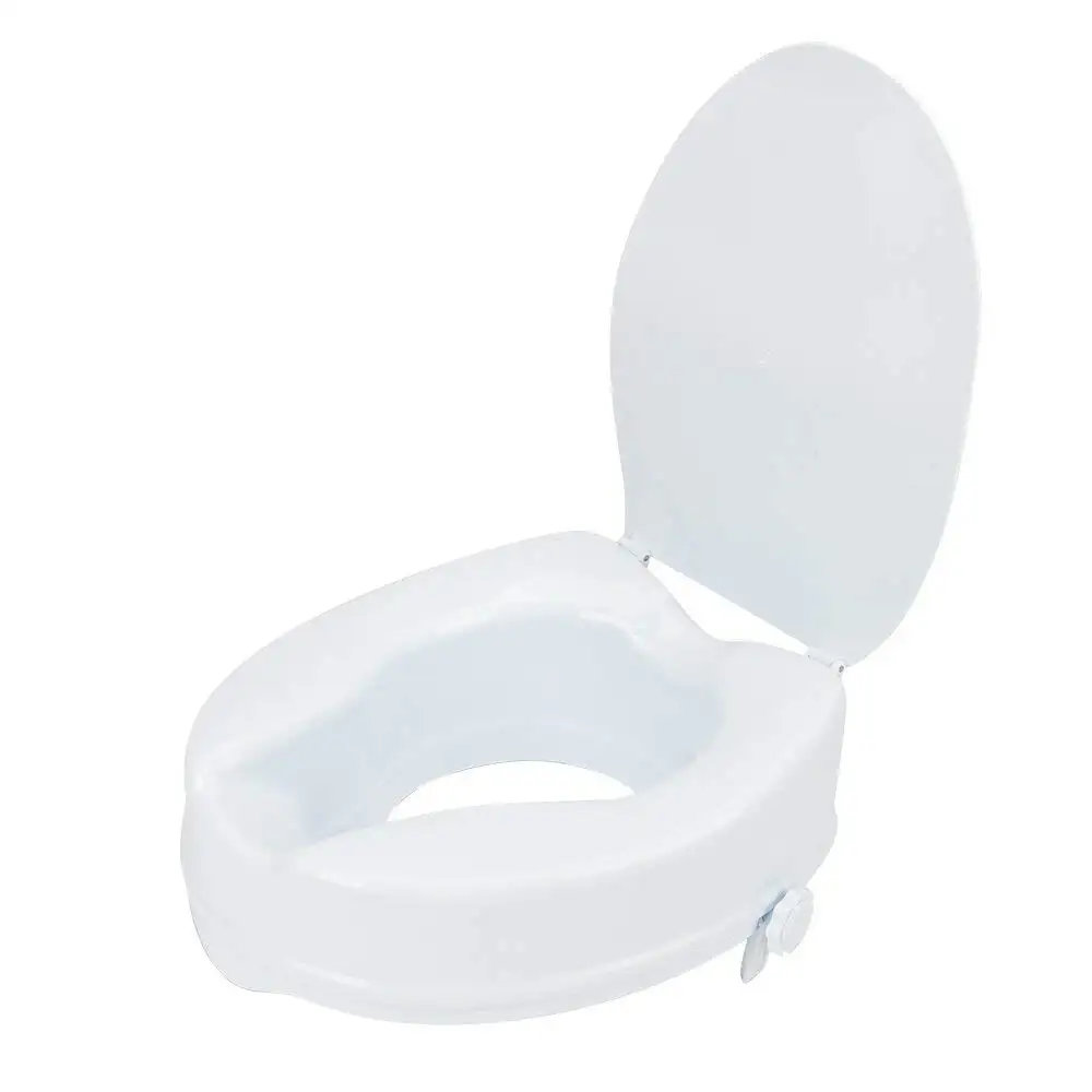 Medical Portable Plastic Toilet Seat Raiser For Elderly Elevated Riser Raised Toilet Seat with Lid BA351