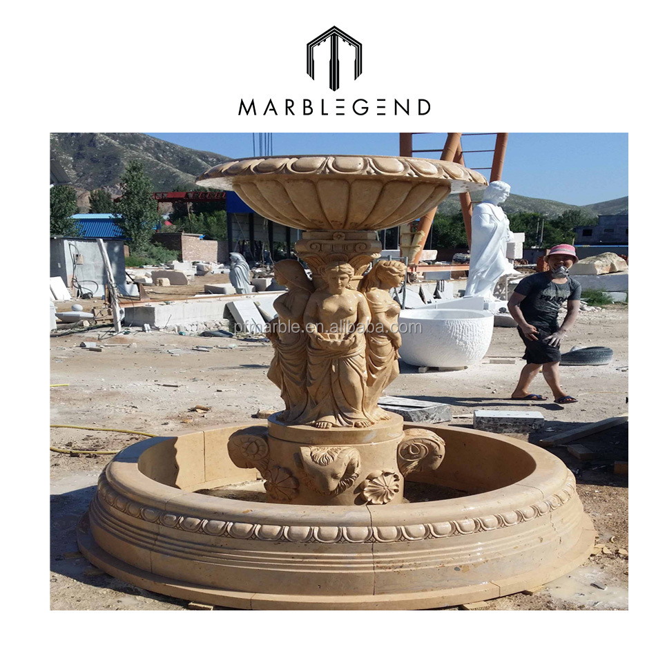 natural wholesale hand carved garden water fountains for parks