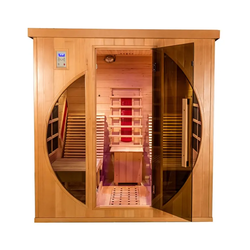 Manufacturer Price Solid Wood Indoor 2 Person Infrared Wooden Sauna Room for Sale
