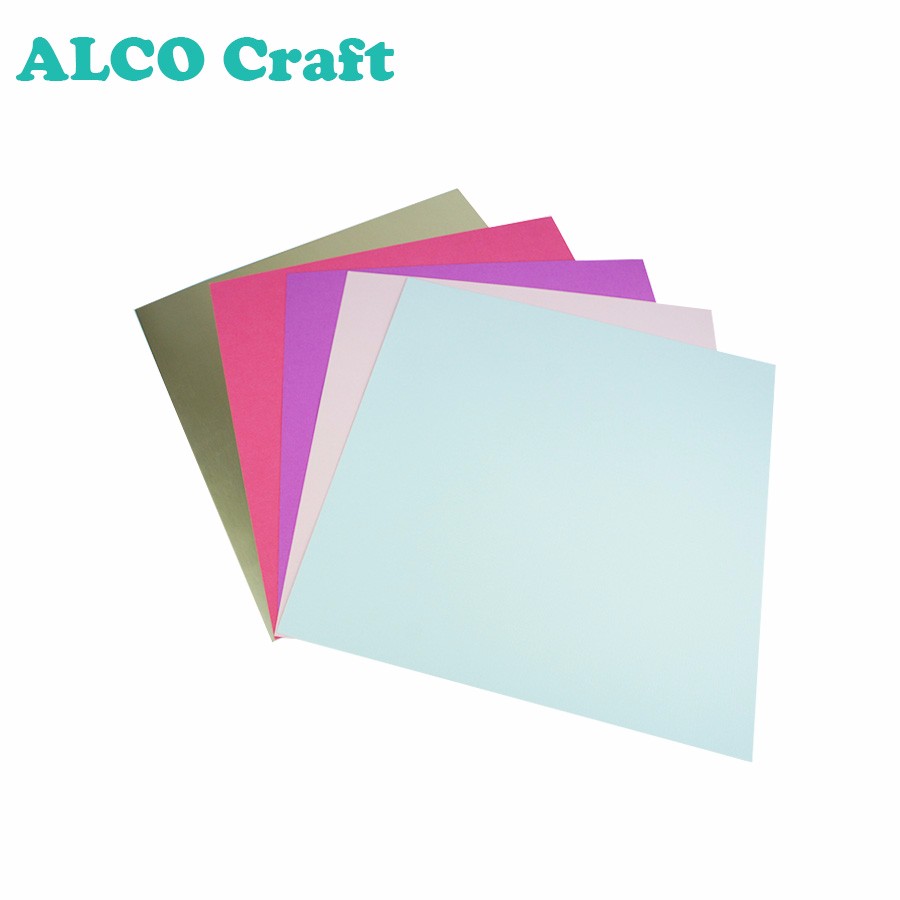 12x12 inch Textured Metallic Scrapbook Decorative Color Paper Cardstock
