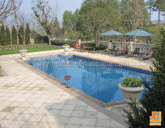 Non-slip Yellow Granite Swimming Pool Tiles for Sale
