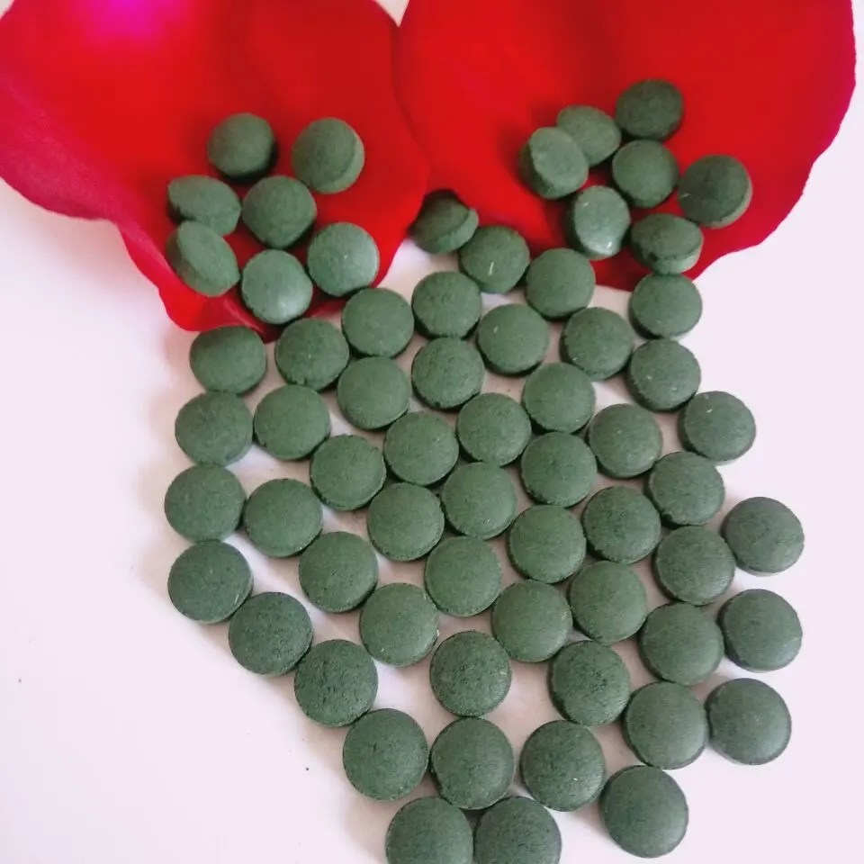 Organic Green Spirulina Tablets Herbal Supplement OEM Private Label