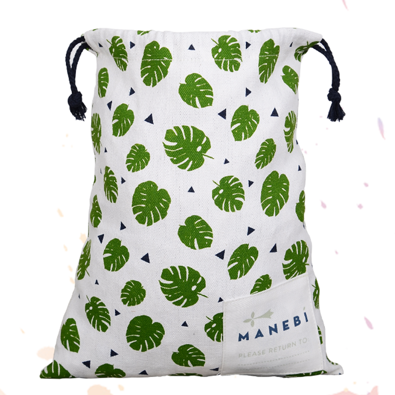 Мода экологичный лист дешевые Drawstring холст сумка