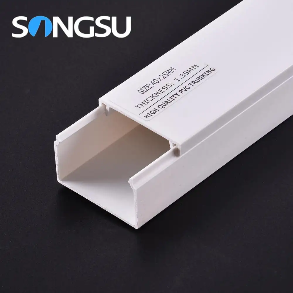 Low price Custom-made plastic electrical cable channels panel pvc ss wiring duct size + cable raceway 2019