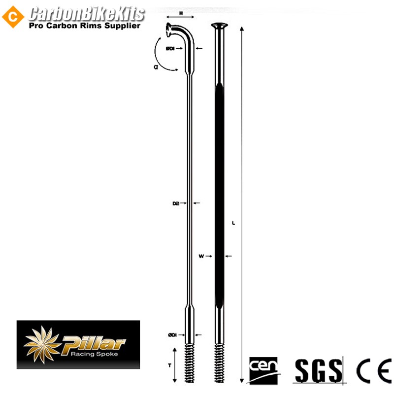 CarbonBikeKits Pillar psr x-tra 1420 легкие велосипедные спицы