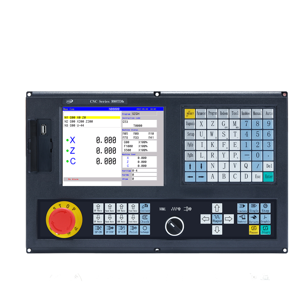 Недорогая хорошая 3 оси токарный станок с ЧПУ контроллер CNC990TDb