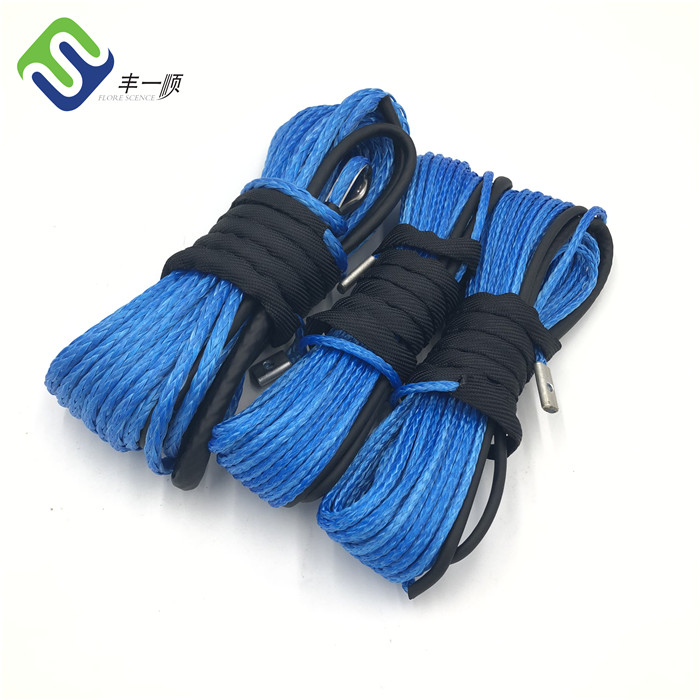 12mm 16mm 18mm synthetic winch ropes with hook for 12000lb winch