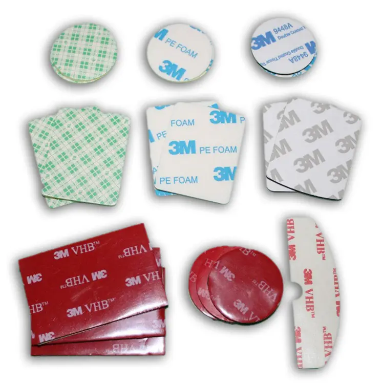 Free sample Custom die cut squares&round&circle adhesion double sided 3M VHB acrylic adhesive foam tape