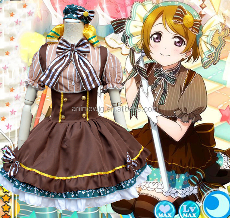 Японского аниме Love Live Коидзуми Hanayo кофе девушки Лолита форма платье Косплей Костюм