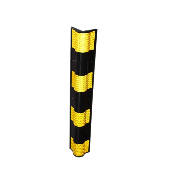 circle corner protector rubber wall Guard with yellow reflector