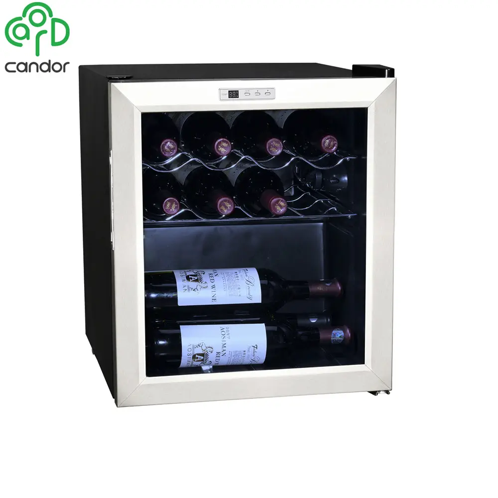15 Bottles Table Top Compressor Wine Cooler Glass Door Wine Cellar