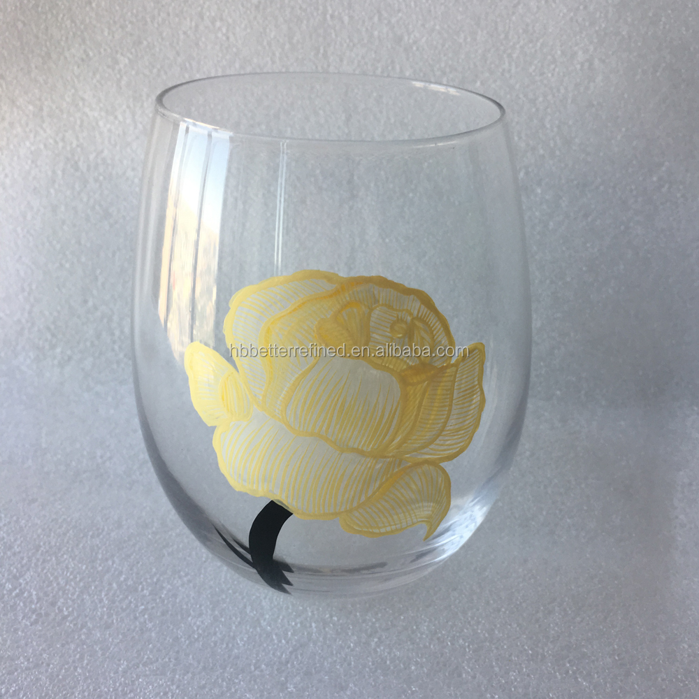Логотип 18 унц. stemless бокал вина