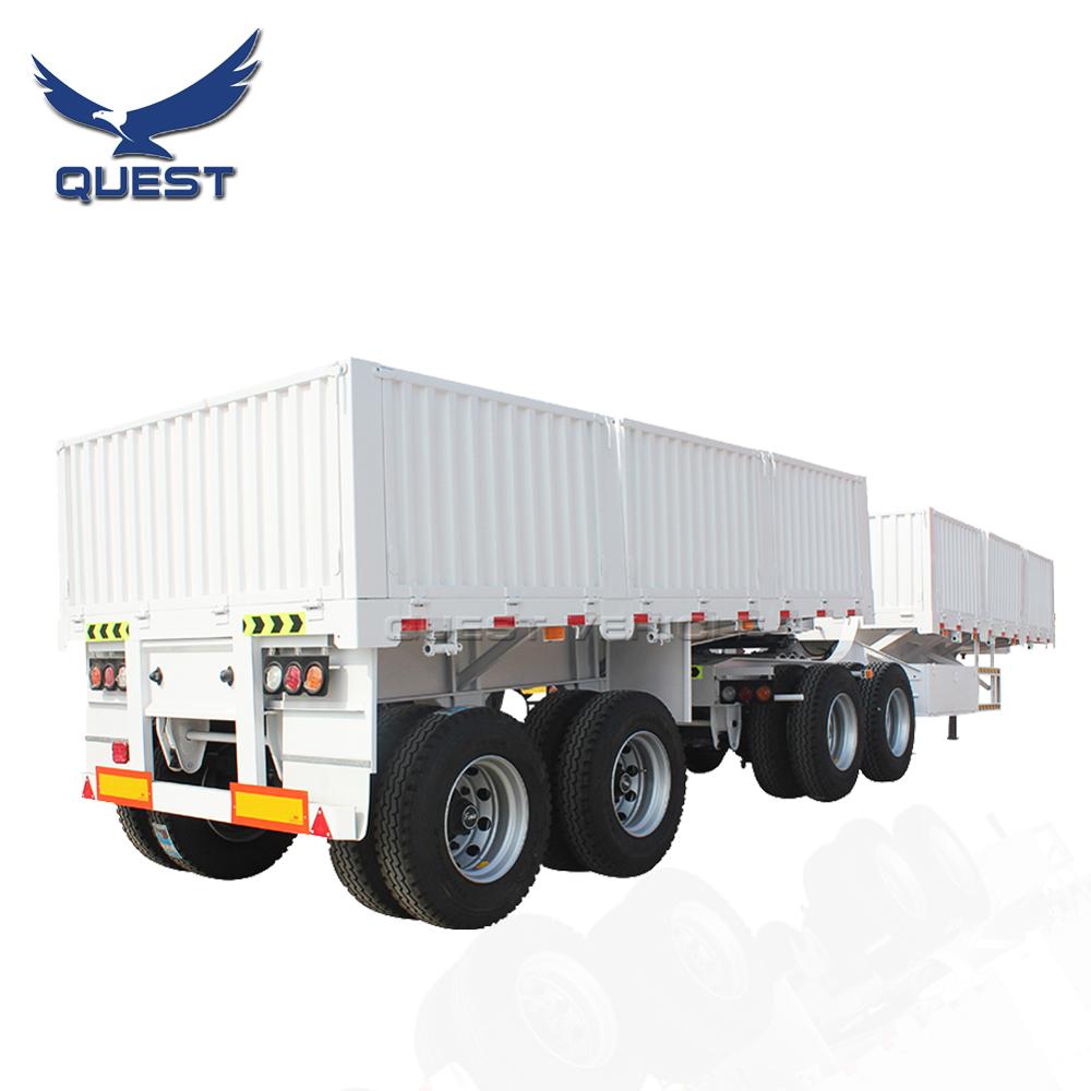 QUEST 2 Ось двойной B Superlink плоской палубы Трейлер с боковой панели, 40Т супер ссылка полуприцеп для продажи